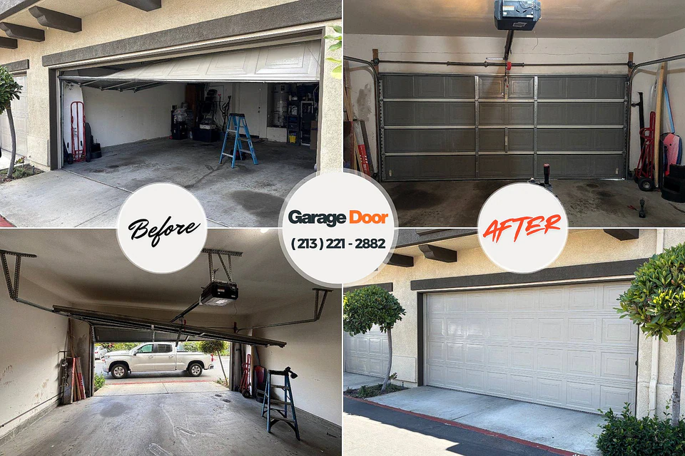 Before and after: garage door repair North Warren, PA